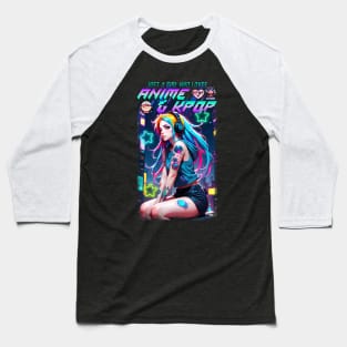 Just a girl who loves Anime & K-Pop 06 Baseball T-Shirt